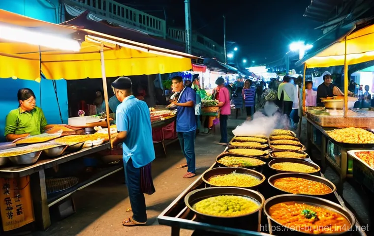 브루나이 여행 일기 - **Temburong National Park Canopy Walk Expedition:** An adventurous and vibrant image depicting a can...