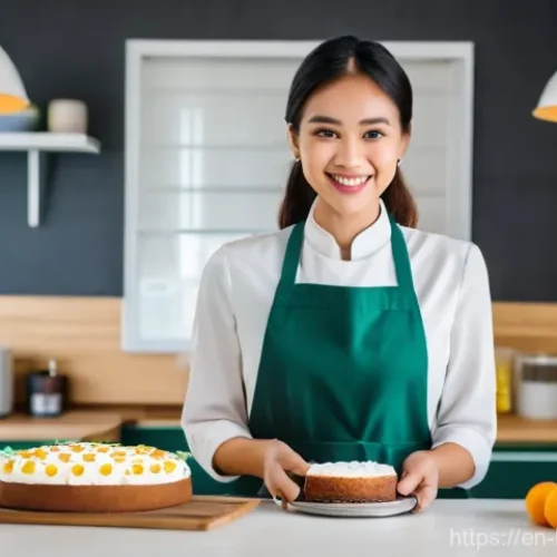 브루나이의 젊은 세대 트렌드 - **Prompt Title:** Empowering Local Flavors: A Young Bruneian Online Baker
    **Image Prompt:** A dy...